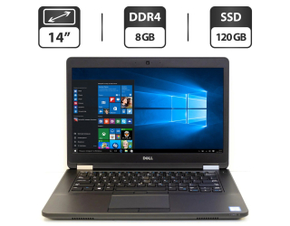 БУ Ультрабук Dell Latitude E5470 / 14&quot; (1366x768) TN / Intel Core i5-6300U (2 (4) ядра по 2.4 - 3.0 GHz) / 8 GB DDR4 / 128 GB SSD / Intel HD Graphics 520 / WebCam / HDMI из Европы в Днепре