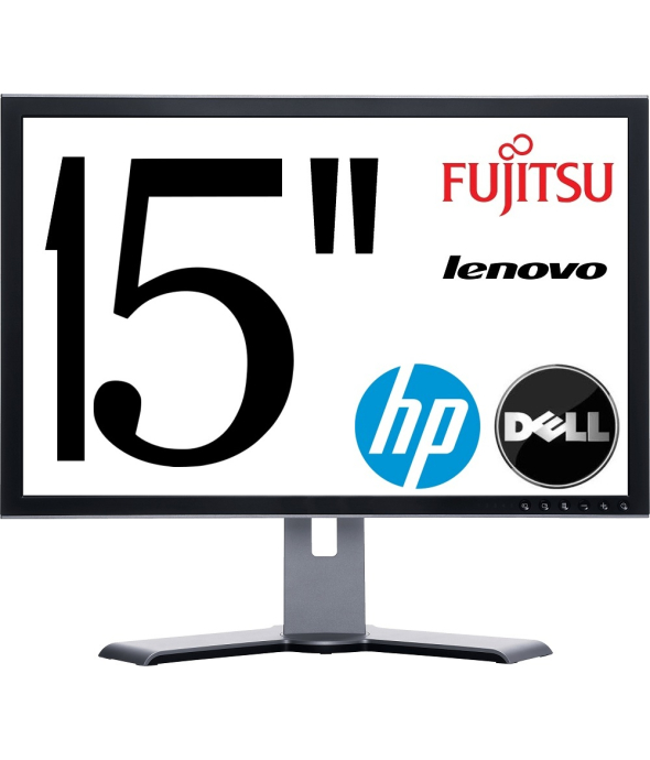 Монитор 15&quot; ведущих брендов Dell, HP, Lenovo, Fujitsu - 1