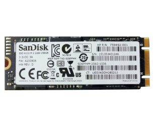 БУ SSD накопитель SanDisk A110 M.2 2260 256Gb из Европы в Днепре
