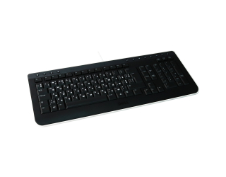 БУ Клавиатура Dell SK-8165 USB Multimedia c кириллицей (наклейки) White-Black из Европы в Днепре