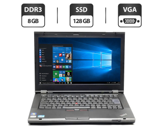 БУ Ноутбук Lenovo ThinkPad T420 / 14&quot; (1366x768) TN / Intel Core i5-2520M (2 (4) ядра по 2.5 - 3.2 GHz) / 8 GB DDR3 / 128 GB SSD / Intel HD Graphics 3000 / DVD-ROM / VGA из Европы