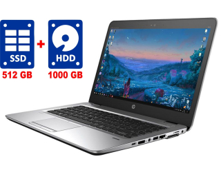 БУ Ультрабук HP EliteBook 840 G3 / 14&quot; (1920x1080) IPS / Intel Core i5-6200U (2 (4) ядра по 2.3 - 2.8 GHz) / 8 GB DDR4 / 512 GB SSD + 1000 GB HDD / Intel HD Graphics 520 / WebCam / Win 10 Pro из Европы