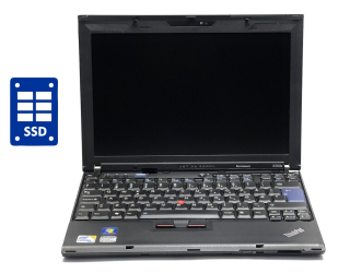 БУ Нетбук Б-класс Lenovo ThinkPad x200s / 12.5&quot; (1280x800) TN / Intel Core 2 Solo ULV SU3500 (1 ядро по 1.4 GHz) / 4 GB DDR3 / 180 GB SSD / Intel GMA 4500MHD / WebCam из Европы в Дніпрі