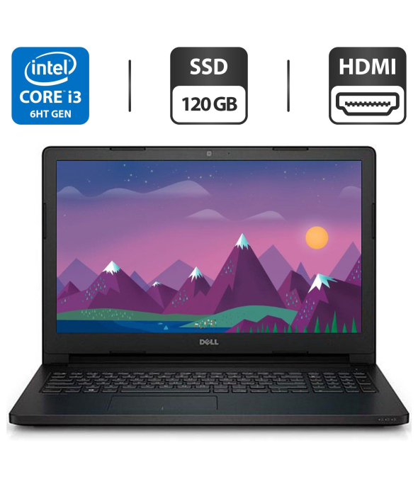 Ноутбук Б-класс Dell Latitude 3570 / 15.6&quot; (1366x768) TN / Intel Core i3-6100U (2 (4) ядра по 2.3 GHz) / 4 GB DDR3 / 120 GB SSD / Intel HD Graphics 520 / WebCam / HDMI - 1