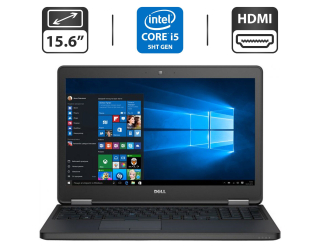 БУ Ноутбук Б-класс Dell Latitude E5550 / 15.6&quot; (1366x768) TN / Intel Core i5-5300U (2 (4) ядра по 2.3 - 2.9 GHz) / 4 GB DDR3 / 500 GB HDD / Intel HD Graphics 5500 / WebCam / HDMI из Европы в Днепре