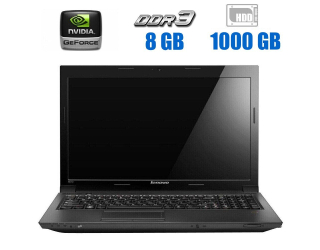БУ Ноутбук Lenovo B570 / 15.6&quot; (1366x768) TN / Intel Core i3-2330M (2 (4) ядра по 2.2 GHz) / 8 GB DDR3 / 1000 GB HDD / nVidia GeForce 410M, 1 GB DDR3, 64-bit / WebCam из Европы в Дніпрі