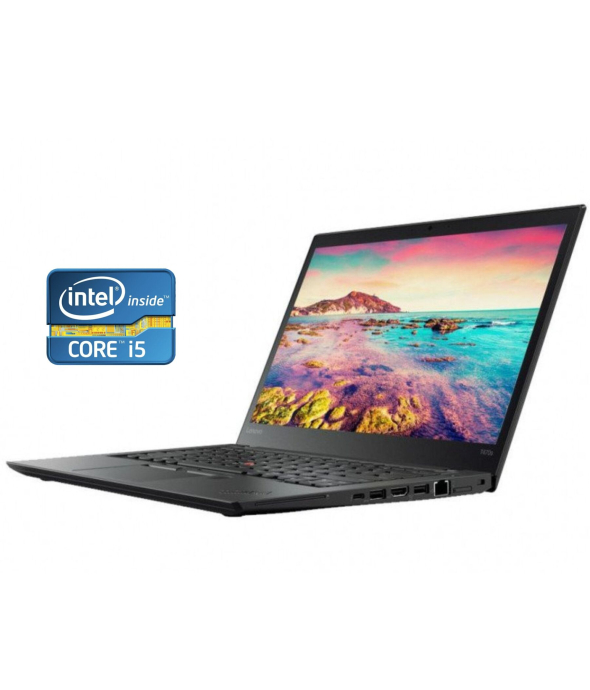 Ноутбук Lenovo ThinkPad T470 / 14&quot; (1600x900) TN / Intel Core i5-6200U (2 (4) ядра по 2.3 - 2.8 GHz) / 8 GB DDR4 / 256 GB SSD / Intel HD Graphics 520 / WebCam / Win 10 / АКБ - 1