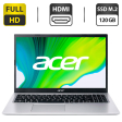 Ультрабук Acer Aspire 3 A315-58 / 15.6" (1920x1080) TN / Intel Core i3-1115G4 (2 (4) ядра по 4.1 GHz) / 4 GB DDR4 / 120 GB SSD M.2 / Intel UHD Graphics / WebCam / HDMI - 1