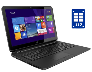 БУ Ноутбук А- класс HP Notebook 15-f010dx / 15.6&quot; (1366x768) IPS Touch / Intel Core i3-4010U (2 (4) ядра по 1.7 GHz) / 4 GB DDR3 / 128 GB SSD / Intel HD Graphics 4400 / WebCam / DVD-RW из Европы в Дніпрі