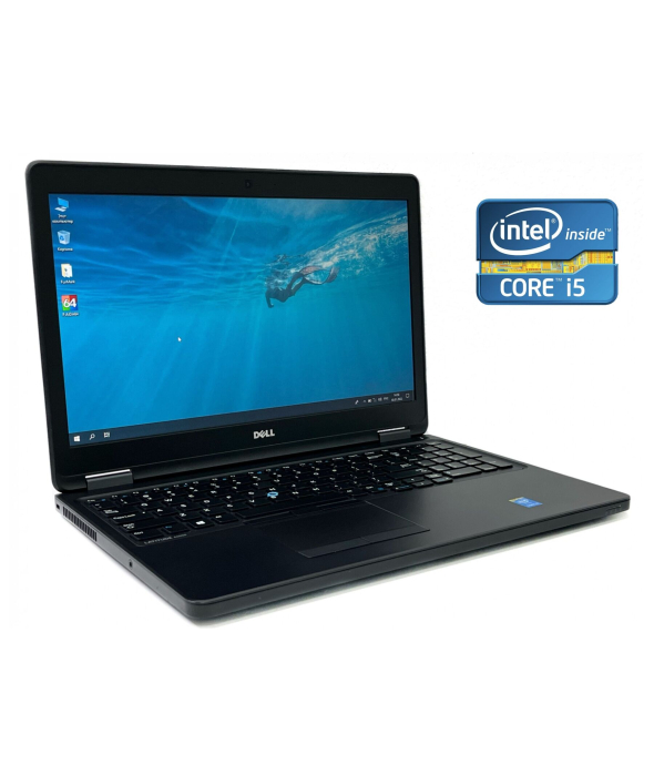 Ноутбук А-класс Dell Latitude E5550 / 15.6&quot; (1920x1080) TN / Intel Core i5-5200U (2 (4) ядра по 2.2 - 2.7 GHz) / 8 GB DDR3 / 240 GB SSD / Intel HD Graphics 5500 / WebCam - 1