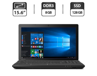 БУ Ноутбук Б-класс Toshiba Satellite Pro C50-A-1LT / 15.6&quot; (1366x768) TN / Intel Core i3-3110M (2 (4) ядра по 2.4 GHz) / 8 GB DDR3 / 128 GB SSD / Intel HD Graphics 4000 / WebCam / DVD-ROM / HDMI из Европы в Дніпрі