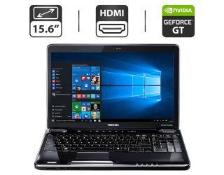 БУ Ноутбук Б-класс Toshiba Satellite A500 / 15.6&quot; (1366x768) TN / Intel Core i3-330M (2 (4) ядра по 2.13 GHz) / 4 GB DDR3 / 500 GB HDD / nVidia GeForce GT 330M, 512 MB GDDR3, 128-bit / WebCam / HDMI из Европы в Днепре