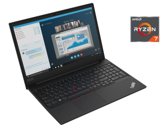 БУ Ноутбук Lenovo ThinkPad E595 / 15.6&quot; (1920x1080) IPS / AMD Ryzen 7 3700U (4 (8) ядра по 2.3 - 4.0 GHz) / 8 GB DDR4 / 256 GB SSD / AMD Radeon RX Vega 10 / WebCam / Win 10 Pro из Европы в Дніпрі