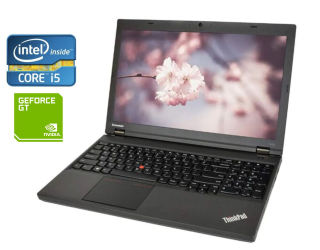 БУ Ноутбук Lenovo ThinkPad T540p / 15.6&quot; (1920x1080) TN / Intel Core i5-4300M (2 (4) ядра по 2.6 - 3.3 GHz) / 8 GB DDR3 / 512 GB SSD / nVidia GeForce GT 730M, 1 GB DDR3, 64-bit / DVD-ROM / Win 10 Pro из Европы в Днепре