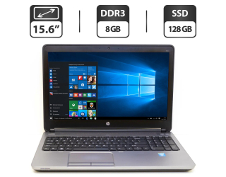 БУ Ноутбук Б-класс HP ProBook 450 G1 / 15.6&quot; (1366x768) TN / Intel Core i3-4000M (2 (4) ядра по 2.4 GHz) / 8 GB DDR3 / 128 GB SSD / Intel HD Graphic 4600 / WebCam / DVD-ROM / VGA из Европы в Дніпрі