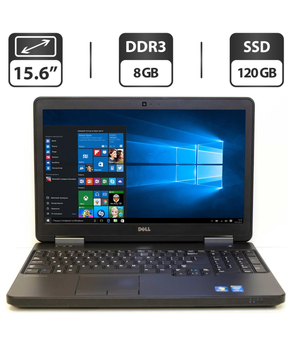Ноутбук Б-класс Dell Latitude E5540 / 15.6&quot; (1366x768) TN / Intel Core i5-4200U (2 (4) ядра по 1.6 - 2.6 GHz) / 8 GB DDR3 / 120 GB SSD / Intel HD Graphics 4400 / WebCam / DVD-ROM / VGA - 1