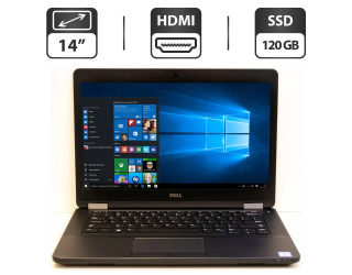 БУ Ультрабук Dell Latitude E5470 / 14&quot; (1366x768) TN / Intel Core i5-6300U (2 (4) ядра по 2.4 - 3.0 GHz) / 4 GB DDR4 / 120 GB SSD / Intel HD Graphics 520 / WebCam / HDMI из Европы в Днепре