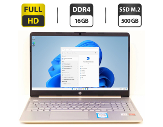 БУ Ультабук Б-класс HP Laptop 15-ef1072wm / 15.6&quot; (1920x1080) TN / AMD Athlon Silver 3050U (2 ядра по 2.3 - 3.2 GHz) / 16 GB DDR4 / 500 GB SSD M.2 / AMD Radeon Graphics / WebCam / HDMI из Европы в Днепре