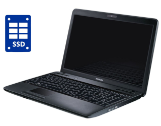 БУ Ноутбук A-класс Toshiba Satellite C650-198 / 15.6&quot; (1366x768) TN / Intel Core i3-350M (2 (4) ядра по 2.26 GHz) / 8 GB DDR3 / 128 GB SSD / Intel HD Graphics / WebCam / DVD-RW / Win 10 Pro из Европы в Днепре
