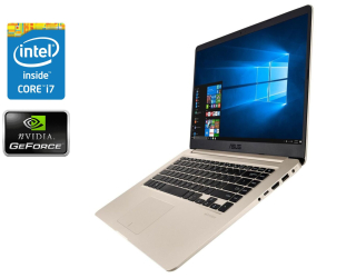 БУ Игровой ультрабук Asus VivoBook F510 / 15&quot; (1920x1080) IPS / Intel Core i7-8550U (4 (8) ядра по 1.8 - 4.0 GHz) / 8 GB DDR4 / 240 GB SSD / nVidia GeForce MX130, 2 GB GDDR5, 64-bit / WebCam / Win 10 Home из Европы в Днепре