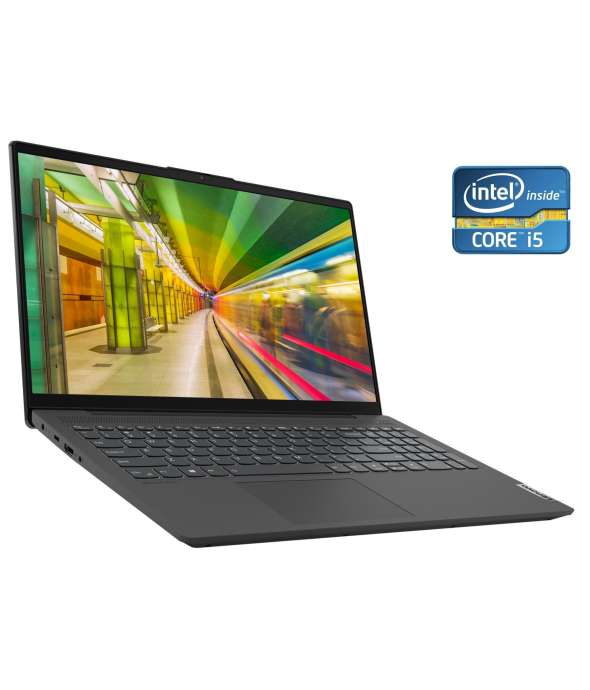 Ультрабук Lenovo IdeaPad 5 15IIL05 / 15.6&quot; (1920x1080) TN / Intel Core i5-1035G1 (4 (8) ядра по 1.0 - 3.6 GHz) / 8 GB DDR4 / 256 GB SSD / Intel UHD Graphics / WebCam / Win 10 Home - 1