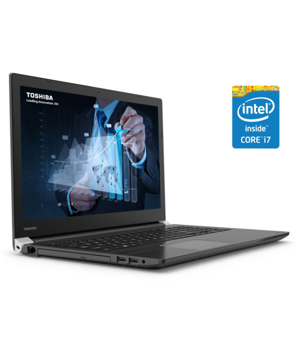 Ноутбук Toshiba Tecra A50-C / 15.6&quot; (1920x1080) IPS / Intel Core i7-6500U (2 (4) ядра по 2.5 - 3.1 GHz) / 8 GB DDR3 / 128 GB SSD / Intel HD Graphics 520 / WebCam / DVD-ROM / Win 10 Pro - 1