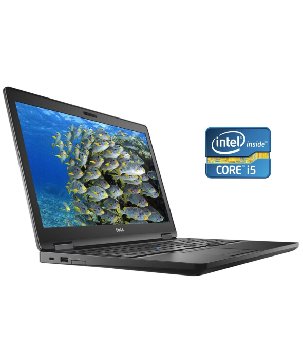 Ноутбук Dell Latitude E5580 / 15.6&quot; (1920x1080) IPS / Intel Core i5-6300U (2 (4) ядра по 2.4 - 3.0 GHz) / 16 GB DDR4 / 256 GB SSD / Intel HD Graphics 520 / WebCam / Win 10 Pro - 1