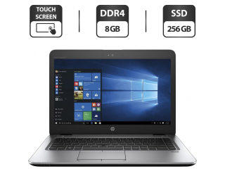 БУ Ноутбук HP EliteBook 840 G4 / 14&quot; (1920x1080) TN Touch / Intel Core i5-7300U (2 (4) ядра по 2.6 - 3.5 GHz) / 8 GB DDR4 / 256 GB SSD / Intel HD Graphics 620 / WebCam / VGA из Европы в Днепре
