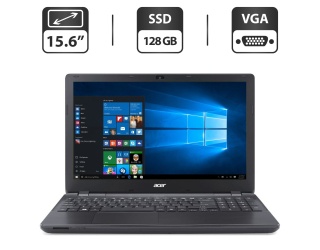 БУ Ноутбук Б-класс Acer Extensa 2510 / 15.6&quot; (1366x768) TN / Intel Core i3-4005U (2 (4) ядра по 1.7 GHz) / 4 GB DDR3 / 128 GB SSD / Intel HD Graphics 4400 / WebCam / VGA из Европы в Днепре