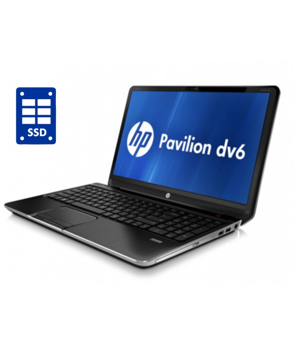 Ноутбук HP Pavilion dv6t-6100 Brown / 15.6&quot; (1366x768) TN / Intel Core i3-2310M (2 (4) ядра по 2.1 GHz) / 8 GB DDR3 / 480 GB SSD / Intel HD Graphics 3000 / WebCam / DVD-ROM / Win 10 Home - 1