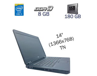 БУ Ноутбук Dell Latitude E5440 / 14&quot; (1366x768) TN / Intel Core i5-4300U (2 (4) ядра по 1.9 - 2.9 GHz) / 8 GB DDR3 / 180 GB SSD / Intel HD Graphics 4400 / WebCam  из Европы в Дніпрі