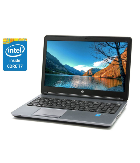 Ноутбук HP ProBook 650 G1 / 15.6&quot; (1920x1080) TN / Intel Core i7-4800MQ (4 (8) ядра по 2.7 - 3.7 GHz) / 8 GB DDR3 / 750 GB HDD / Intel HD Graphics 4600 / WebCam / DVD-ROM / Win 10 Pro - 1