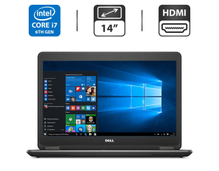 БУ Ноутбук Dell Latitude E7440 / 14&quot; (1366x768) TN / Intel Core i7-6600U (2 (4) ядра по 2.6 - 3.4 GHz) / 4 GB DDR3 / 500 GB HDD / Intel HD Graphics 520 / HDMI из Европы
