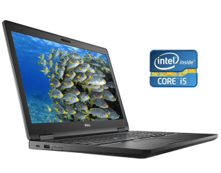 БУ Ноутбук Dell Latitude 5580 / 15.6&quot; (1920x1080) IPS / Intel Core i5-7300U (2 (4) ядра по 2.6 - 3.5 GHz) / 8 GB DDR4 / 256 GB SSD / Intel HD Graphics 620 / WebCam / Win 10 Pro из Европы в Дніпрі