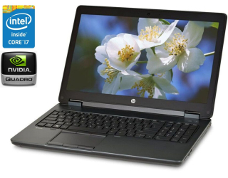БУ Мобильная рабочая станция HP Zbook 15 / 15.6&quot; (3200x1800) IPS / Intel Core i7-4810MQ (4 (8) ядра по 2.8 - 3.8 GHz) / 16 GB DDR3 / 256 GB SSD / nVidia Quadro K2100M, 2 GB GDDR5, 128-bit / WebCam / DVD-ROM / Win 10 Pro из Европы в Днепре