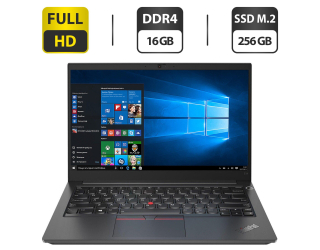 БУ Ноутбук Lenovo ThinkPad E14 / 14'' (1920x1080) IPS / Intel Core i5-10210U (4 (8) ядра по 1.6 - 4.2 GHz) / 16 GB DDR4 / 256 GB SSD M.2 / Intel UHD Graphics / WebCam / HDMI из Европы в Днепре