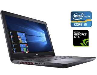 БУ Игровой ноутбук Dell Inspiron 15-5577 / 15.6&quot; (1920x1080) TN / Intel Core i5-7300HQ (4 ядра по 2.5 - 3.5 GHz) / 8 GB DDR4 / 512 GB SSD / nVidia GeForce GTX 1050, 4 GB GDDR5, 128-bit / WebCam / Win 10 Home из Европы в Днепре