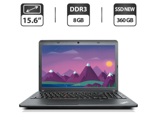 БУ Ноутбук Б-класс Lenovo ThinkPad E540 / 15.6&quot; (1366x768) TN / Intel Core i3-4000M (2 (4) ядра по 2.4 GHz) / 8 GB DDR3 / 360 GB SSD / Intel HD Graphics 4600 / WebCam / DVD-ROM / VGA / Windows 10 Pro из Европы в Днепре