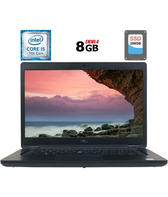 Ноутбук Dell Latitude 5490 / 14&quot; (1366x768) TN / Intel Core i5-7300U (2 (4) ядра по 2.6 - 3.5 GHz) / 8 GB DDR4 / 256 GB SSD / Intel HD Graphics 620 / WebCam - 1