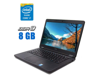 БУ Ноутбук Dell Latitude E5450 / 14&quot; (1366x768) TN / Intel Core i7-5600U (2 (4) ядра по 2.6 - 3.2 GHz) / 8 GB DDR3 / 256 GB SSD / Intel HD Graphics 5500 / WebCam  из Европы в Днепре