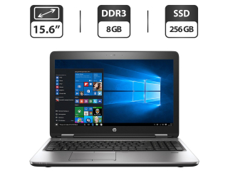 БУ Ноутбук HP ProBook 650 G2 / 15.6&quot; (1366x768) TN / Intel Core i5-4210M (2 (4) ядра по 2.6 - 3.2 GHz) / 8 GB DDR3 / 256 GB SSD / Intel HD Graphics 4600 / WebCam / VGA из Европы в Днепре