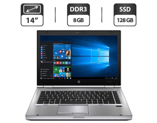 БУ Ноутбук HP EliteBook 8470p / 14&quot; (1366x768) TN / Intel Core i5-2520M (2 (4) ядра по 2.5 - 3.2 GHz) / 8 GB DDR3 / 128 GB SSD / Intel HD Graphics 4000 / WebCam / DVD-ROM / VGA из Европы в Дніпрі