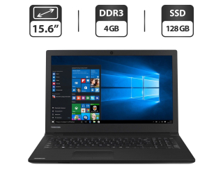 БУ Ноутбук Б-класс Toshiba Satellite Pro R50 / 15.6&quot; (1366x768) TN / Intel Core i3-5005U (2 (4) ядра по 2.0 GHz) / 4 GB DDR3 / 128 GB SSD / Intel HD Graphics 5500 / WebCam / HDMI из Европы в Днепре