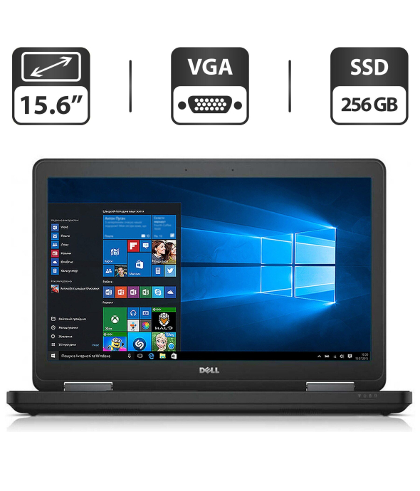 Ноутбук Dell Latitude E5540 / 15.6&quot; (1366x768) TN / Intel Core i3-4010U (2 (4) ядра по 1.7 GHz) / 4 GB DDR3 / 256 GB SSD / Intel HD Graphics 4400 / DVD-ROM / VGA - 1