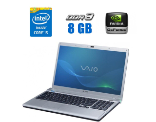 БУ Ноутбук Sony Vaio VPCF11M1E / 15.6'' (1920x1080) TN / Intel Core i5-520M (2 (4) ядра по 2.4 - 2.93 GHz) / 8 GB DDR3 / 128 GB SSD / nVidia GeForce GT 310M, 1 GB DDR3, 128-bit из Европы в Днепре