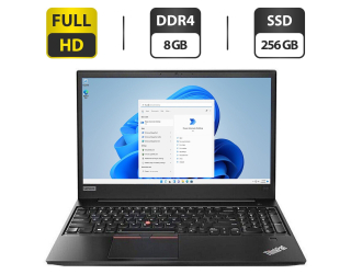 БУ Ноутбук Б-класс Lenovo ThinkPad E580 / 15.6&quot; (1920x1080) IPS / Intel Core i5-8250U (4 (8) ядра по 1.6 - 3.4 GHz) / 8 GB DDR4 / 256 GB SSD / Intel UHD Graphics 620 / WebCam / HDMI / USB 3.0 из Европы