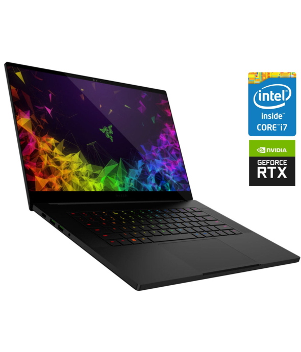 Игровой ноутбук Razer Blade 15 RZ09-0288 / 15.6&quot; (1920x1080) IPS / Intel Core i7-8750H (6 (12) ядер по 2.2 - 4.1 GHz) / 16 GB DDR4 / 512 GB SSD / nVidia GeForce RTX 2070 Max-Q, 8 GB GDDR6, 256-bit / WebCam - 1