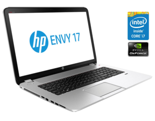 БУ Игровой ноутбук HP Envy 17t-j100 / 17.3&quot; (1920x1080) TN Touch / Intel Core i7-4700MQ (4 (8) ядра по 2.4 - 3.4 GHz) / 8 GB DDR4 / 480 GB SSD / nVidia GeForce 840M, 2 GB DDR3, 64-bit / WebCam / DVD-ROM / Win 10 Home из Европы