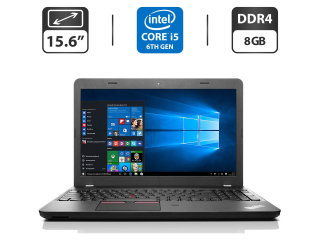 БУ Ноутбук Lenovo ThinkPad E560 / 15.6&quot; (1366x768) TN / Intel Core i5-6200U (2 (4) ядра по 2.3 - 2.8 GHz) / 8 GB DDR4 / 500 GB HDD / Intel HD Graphics 520 / WebCam / HDMI из Европы в Дніпрі