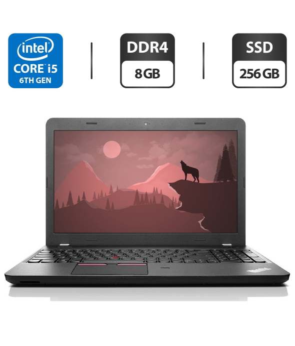 Ноутбук Lenovo ThinkPad E560 / 15.6&quot; (1366x768) TN / Intel Core i5-6200U (2 (4) ядра по 2.3 - 2.8 GHz) / 8 GB DDR4 / 256 GB SSD / Intel HD Graphics 520 / WebCam / HDMI - 1